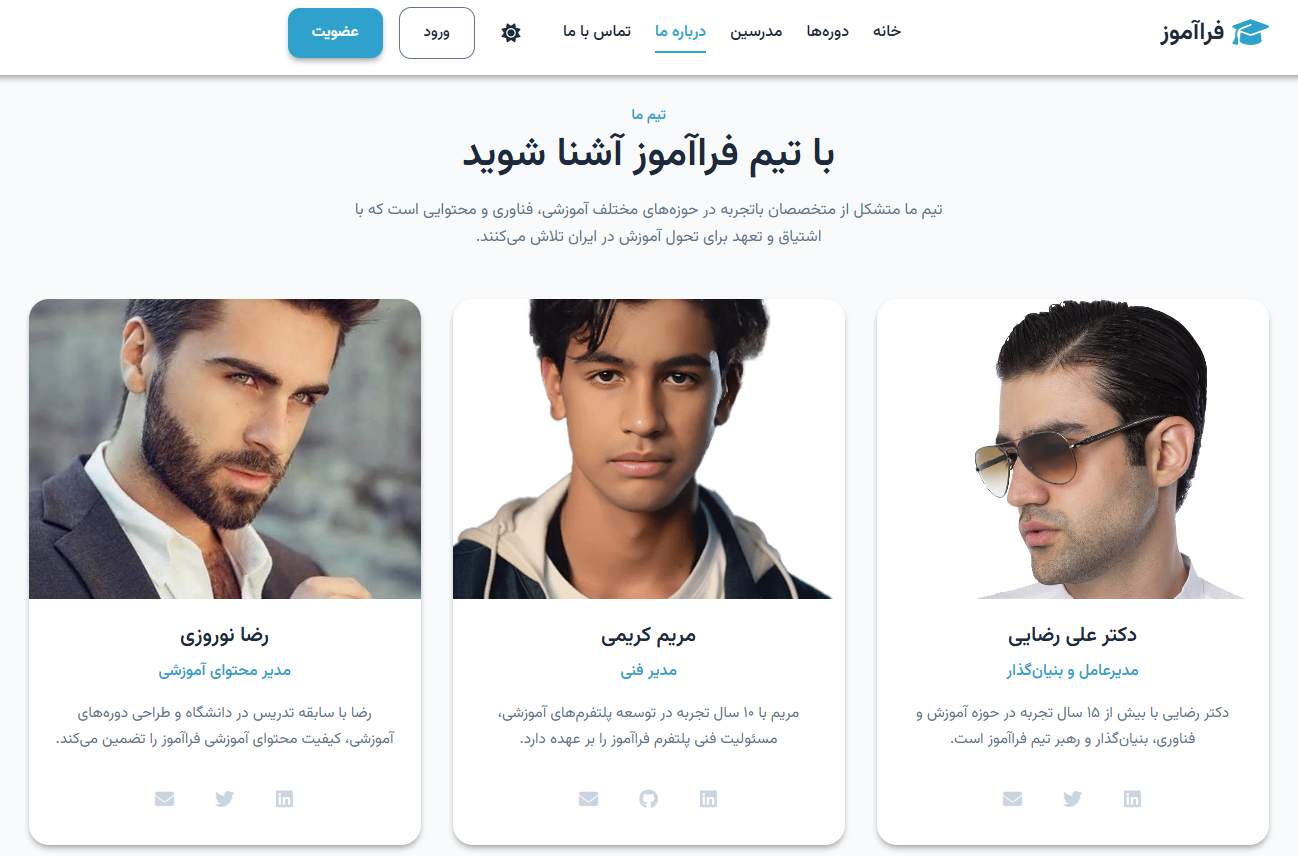 صفحه درباره ما