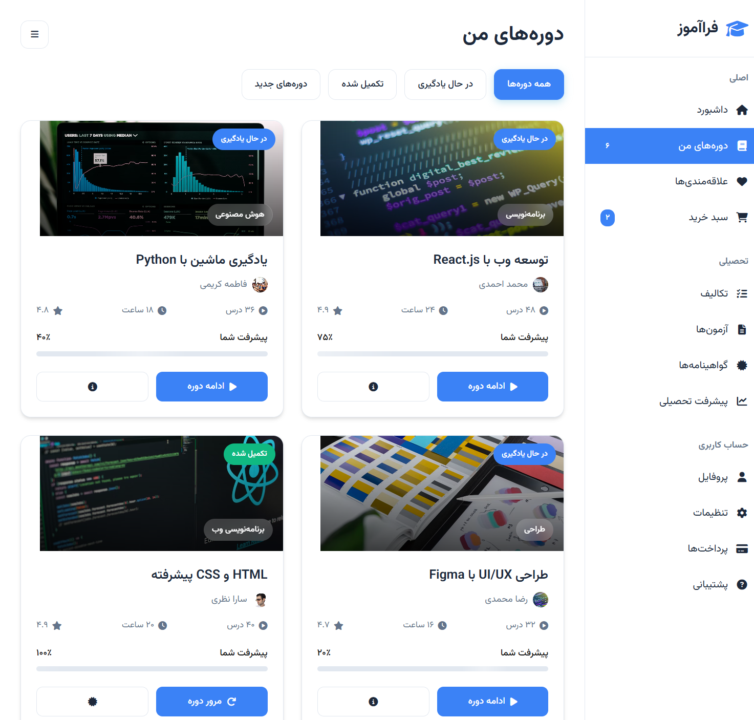 صفحه قوانین و مقررات